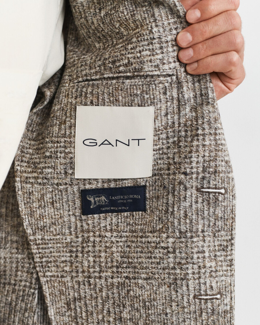 karierter strickblazer – seed melange