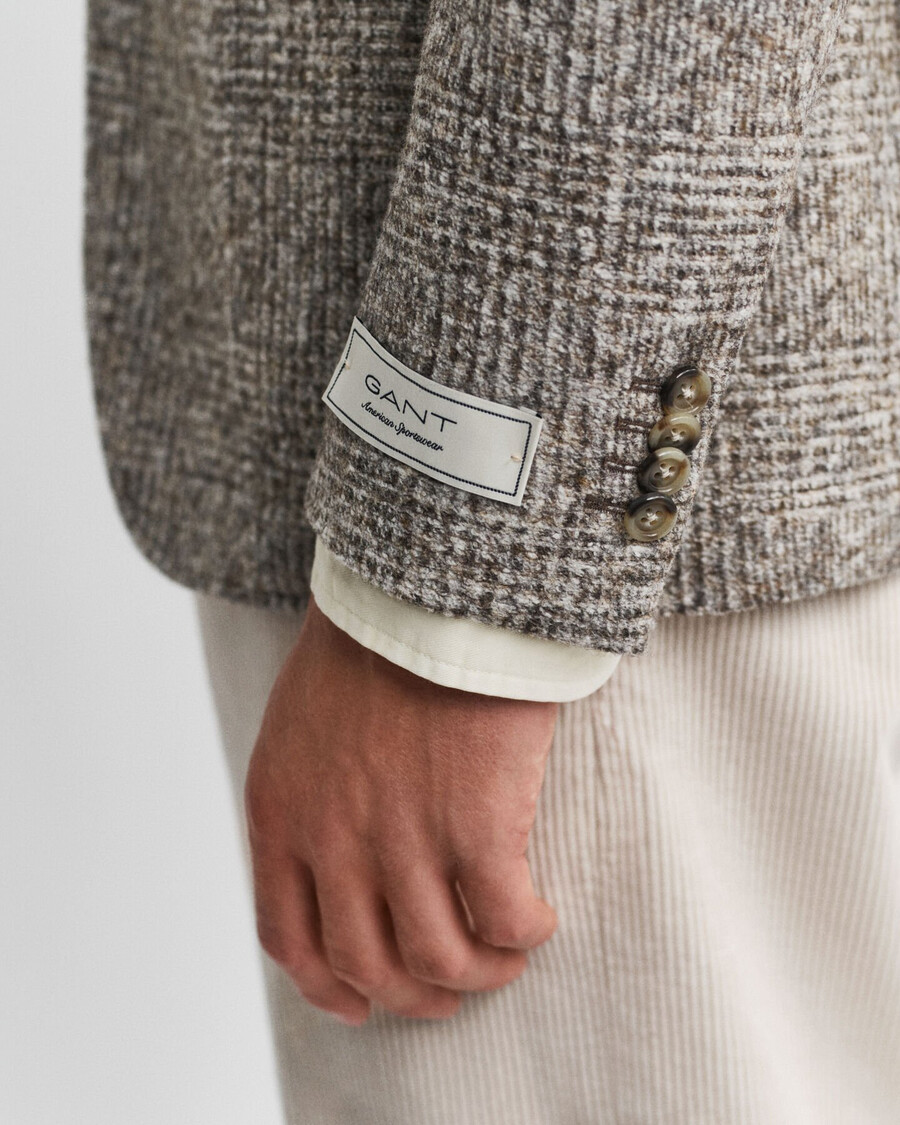karierter strickblazer – seed melange