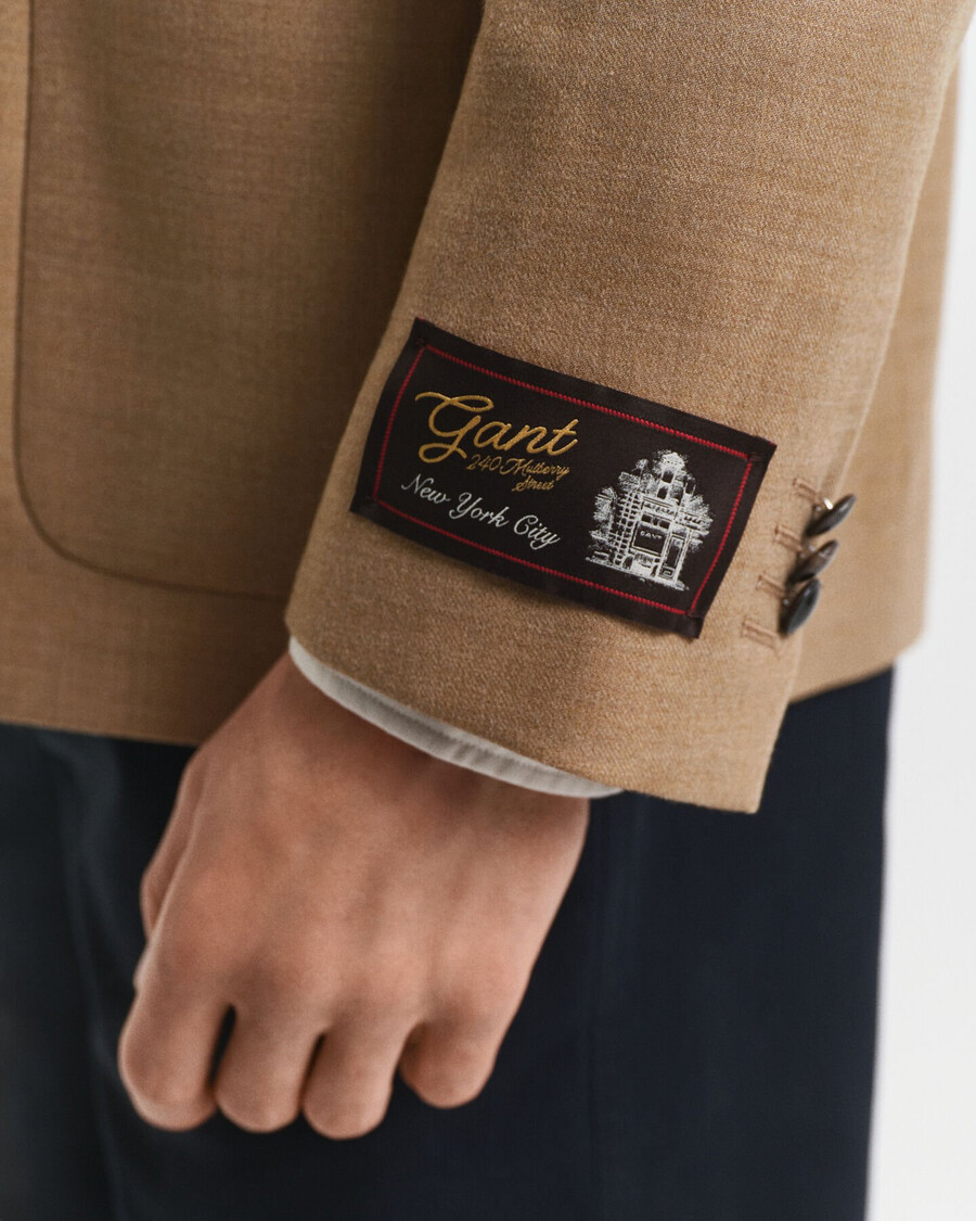 flanellblazer von camel club – warmes khaki