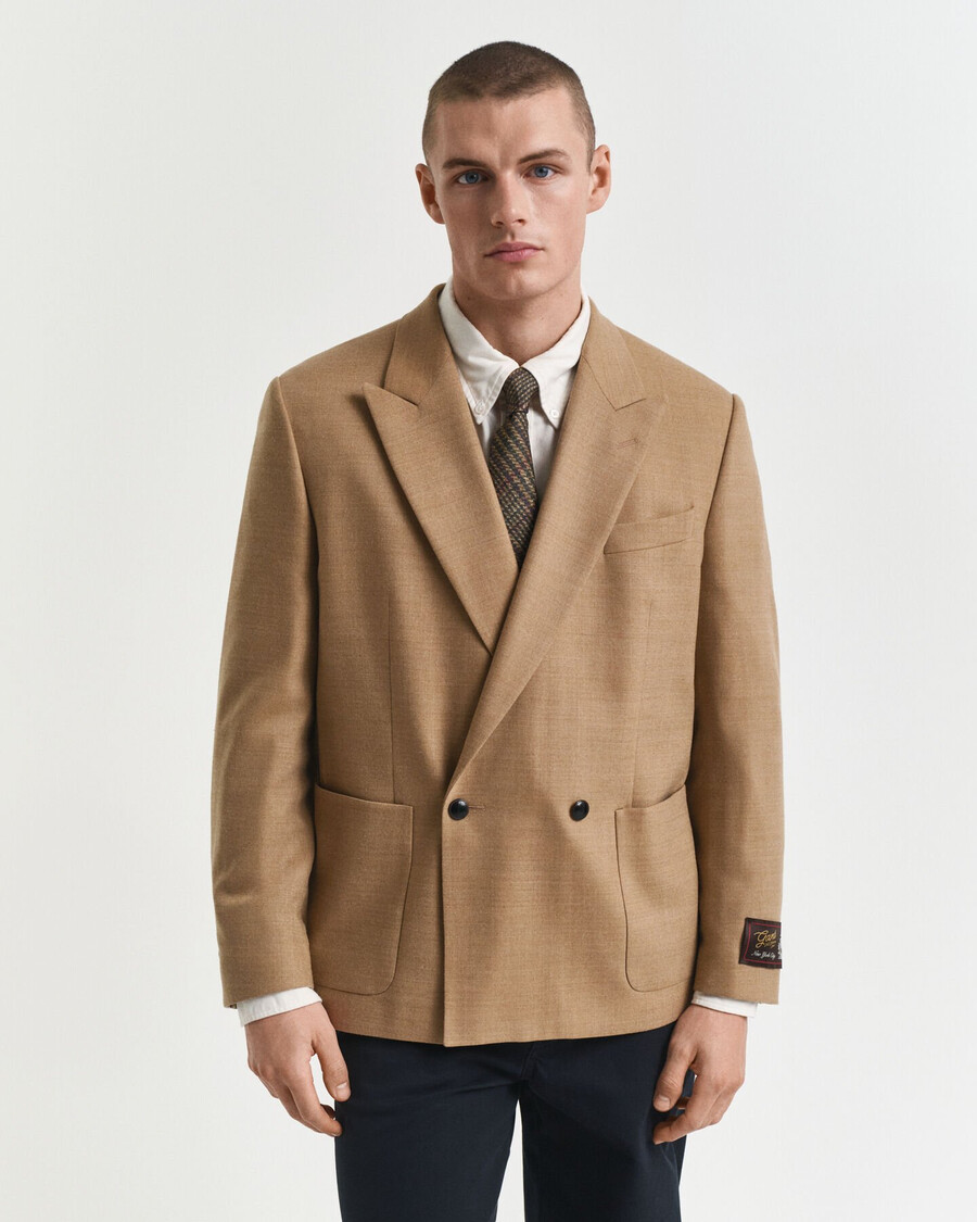 flanellblazer von camel club – warmes khaki