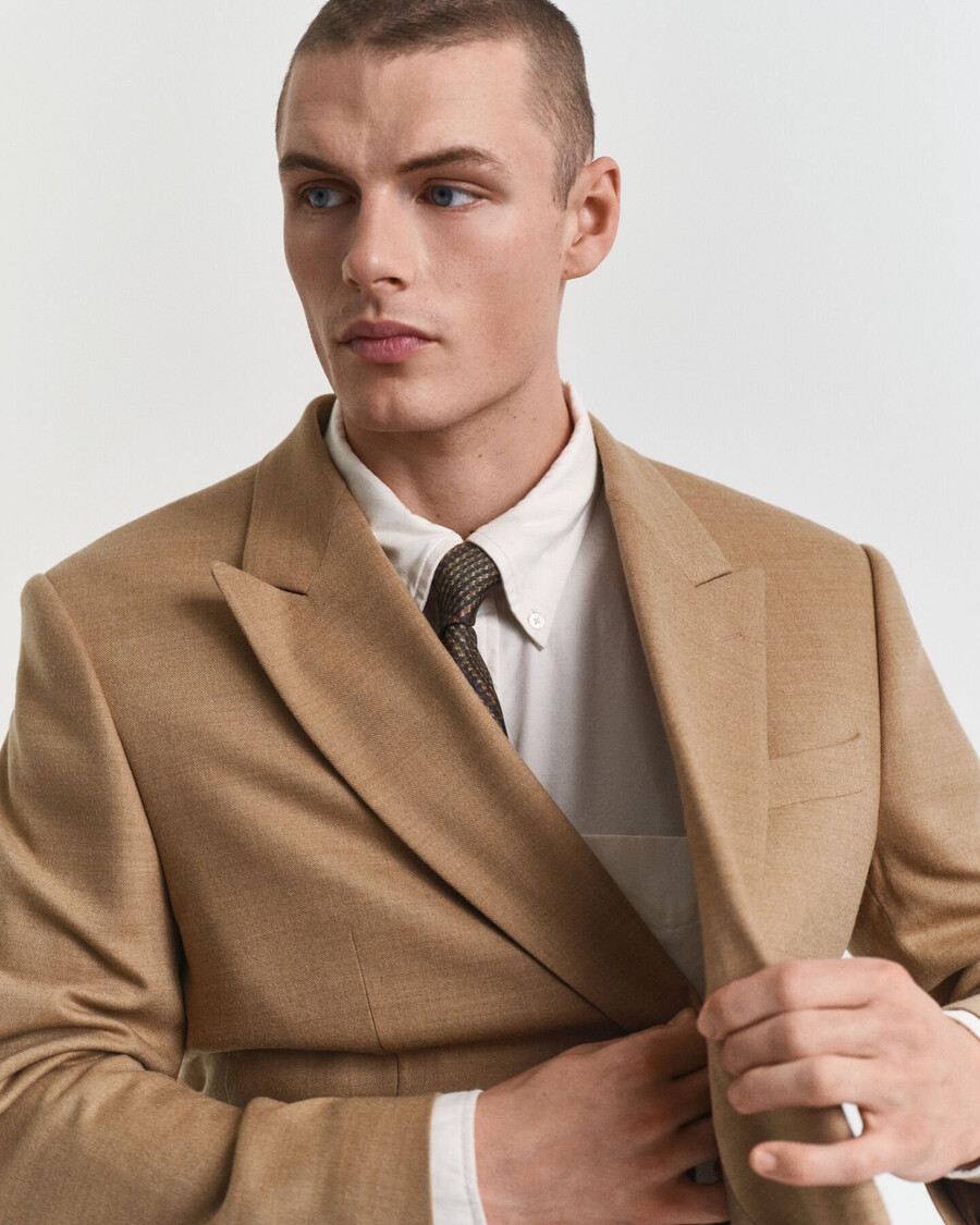 flanellblazer von camel club – warmes khaki