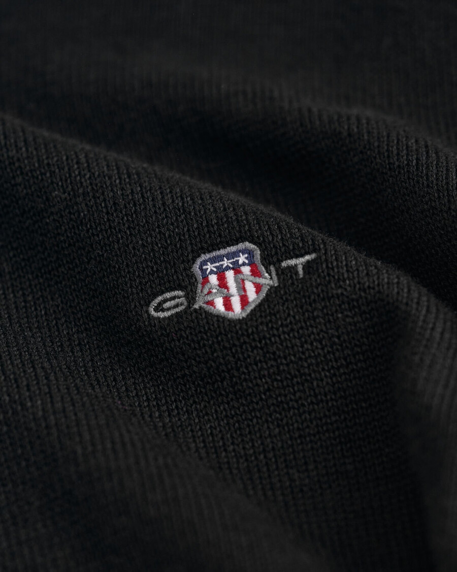 lässige baumwoll-strickjacke mit reißverschluss – schwarz
