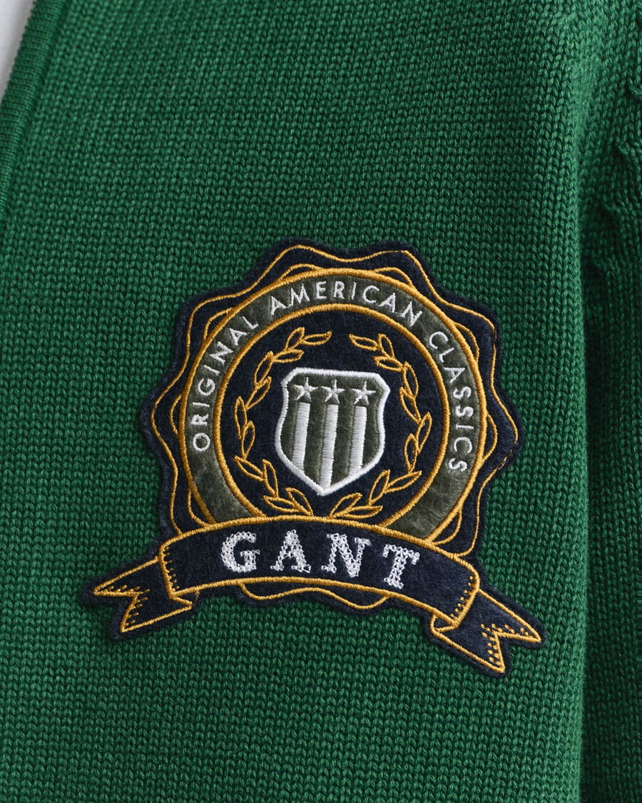 1949 graphic zipped cardigan - waldgrün
