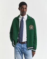 1949 graphic zipped cardigan - waldgrün