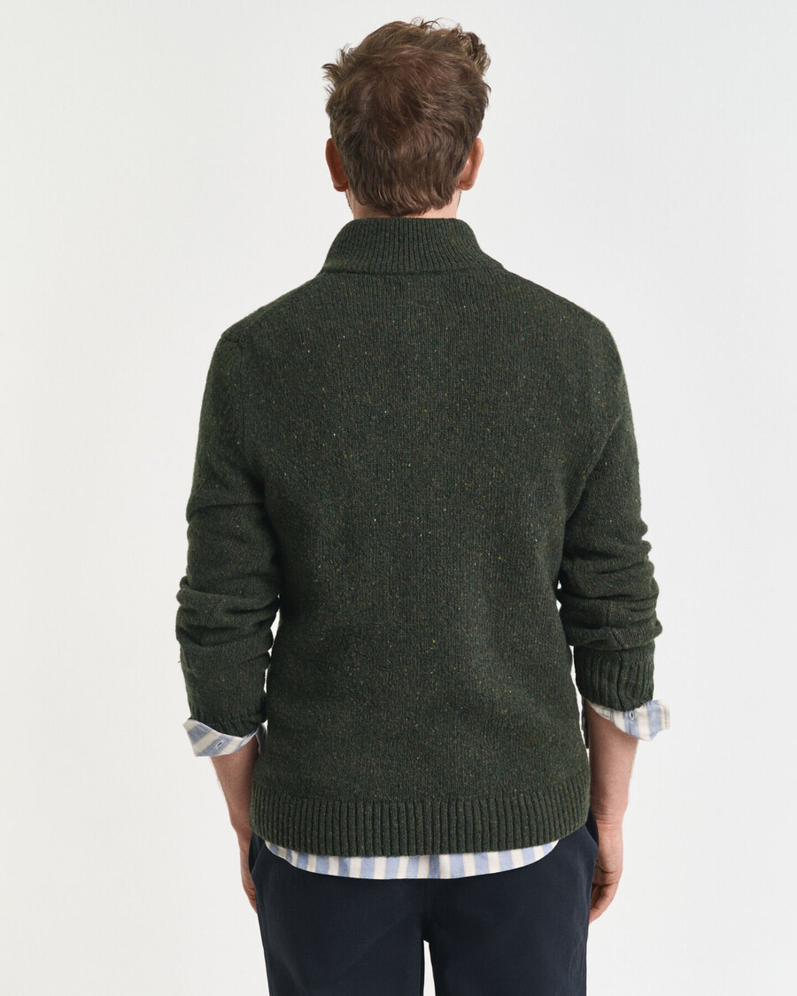 halbgeknöpfter pullover aus wollmischung von nepps – country green