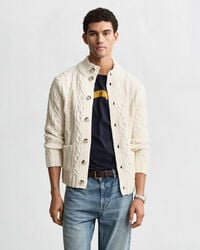 zopfstrick-cardigan – creme