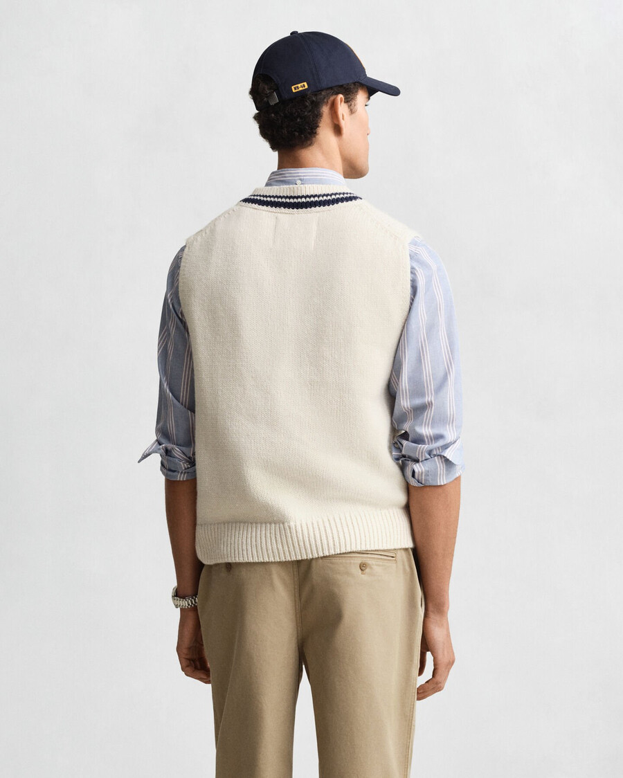 zopfstrickweste – creme