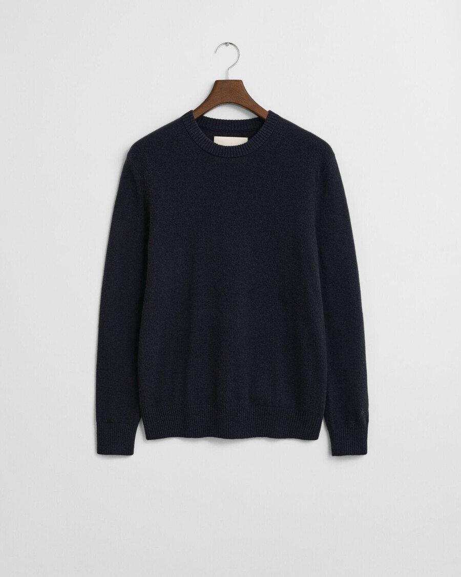 kaschmirpullover mit rundhalsausschnitt – abendblau