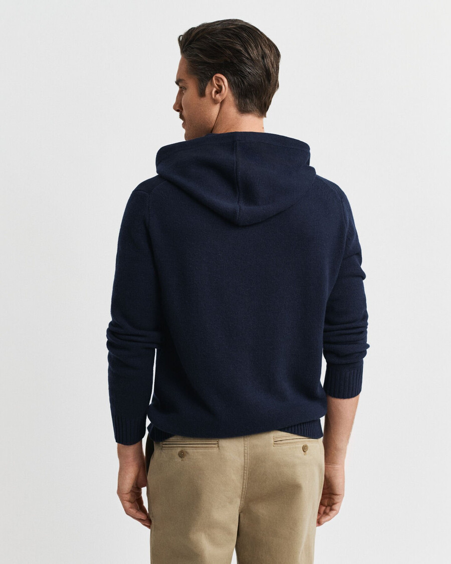 kapuzenpullover aus kaschmirmischung – abendblau