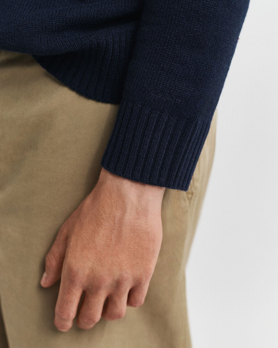 kapuzenpullover aus kaschmirmischung – abendblau
