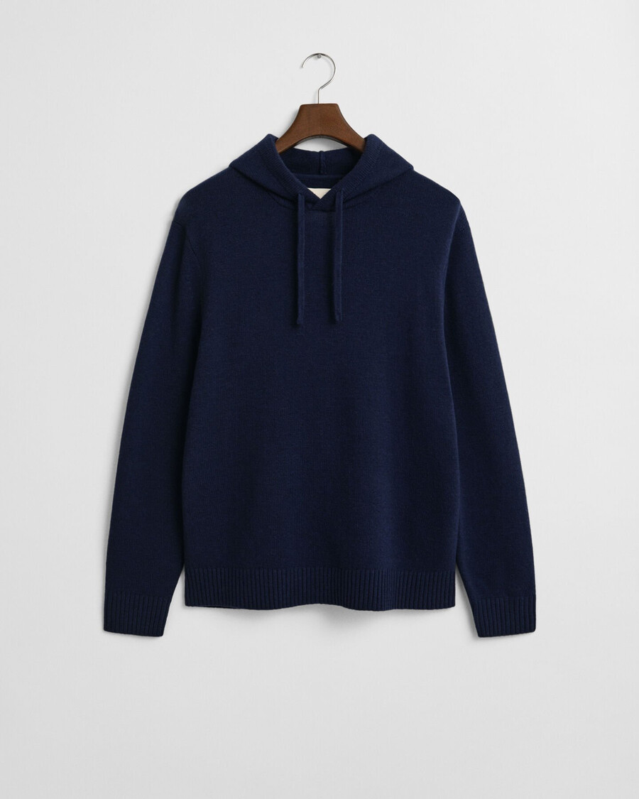 kapuzenpullover aus kaschmirmischung – abendblau