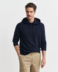 kapuzenpullover aus kaschmirmischung – abendblau