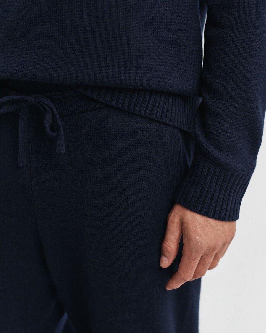 strickhose aus kaschmirmischung – abendblau