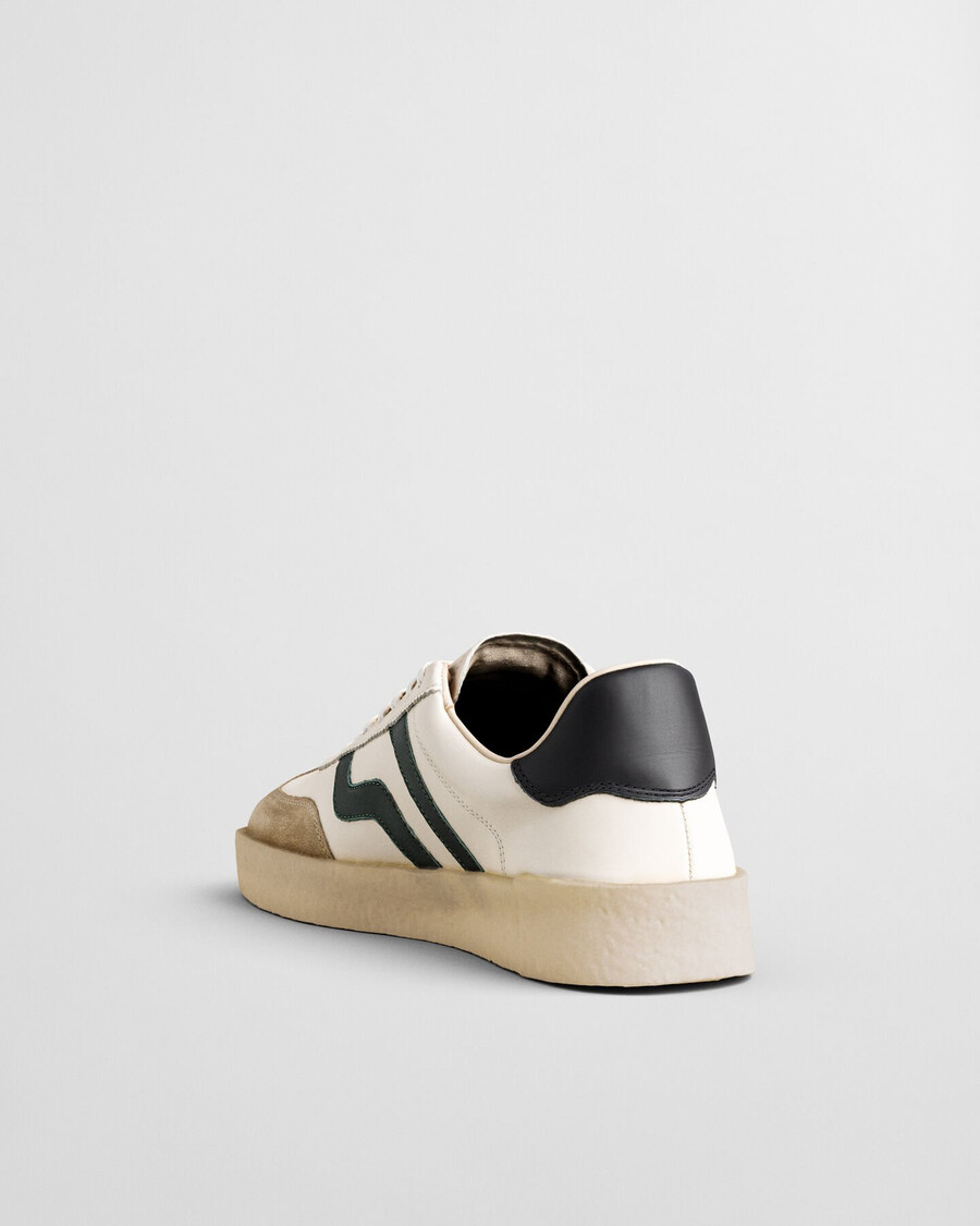 crepmo leder-sneaker – eierschale