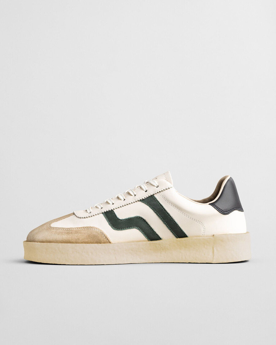 crepmo leder-sneaker – eierschale