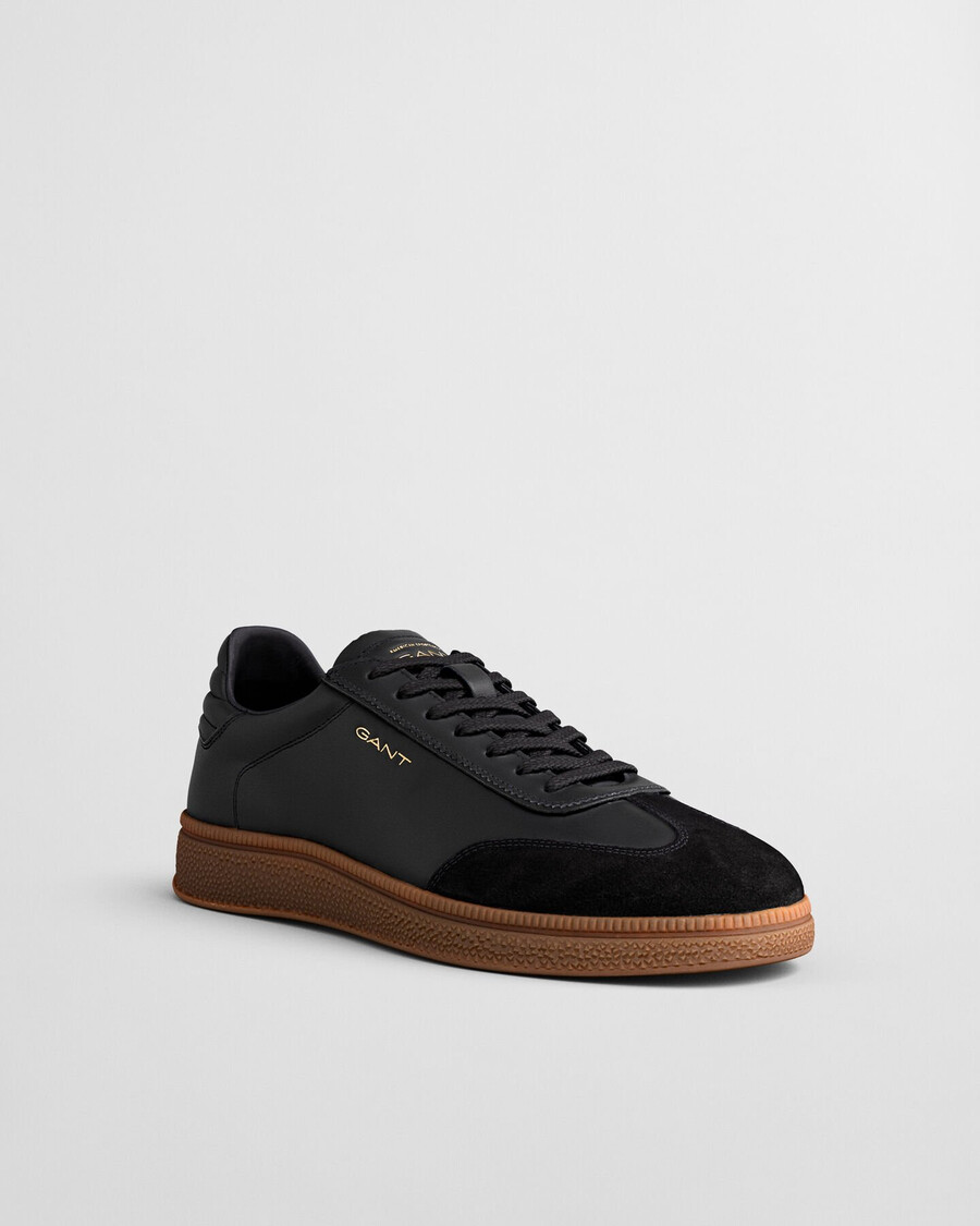 cuzmo leder-sneaker – schwarz