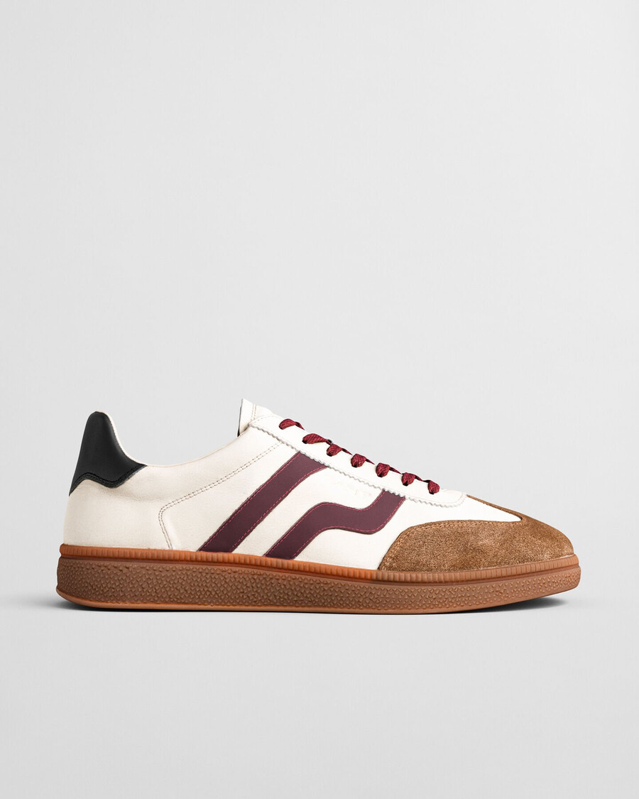 cuzmo leder-sneaker - leinen