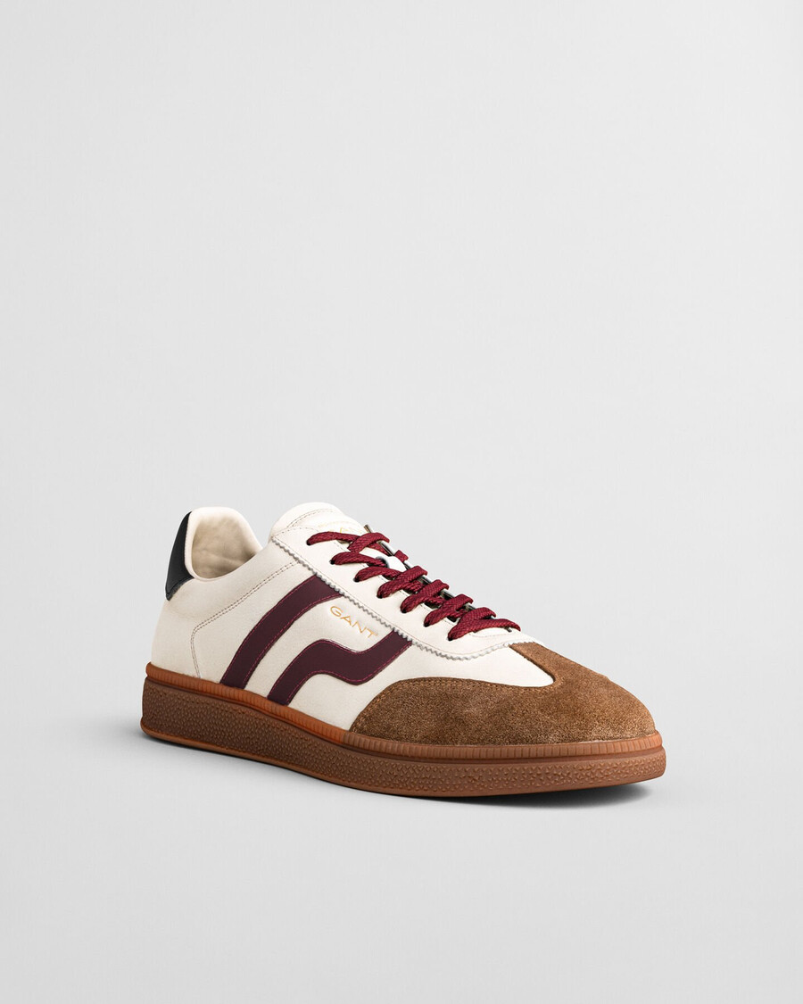 cuzmo leder-sneaker - leinen