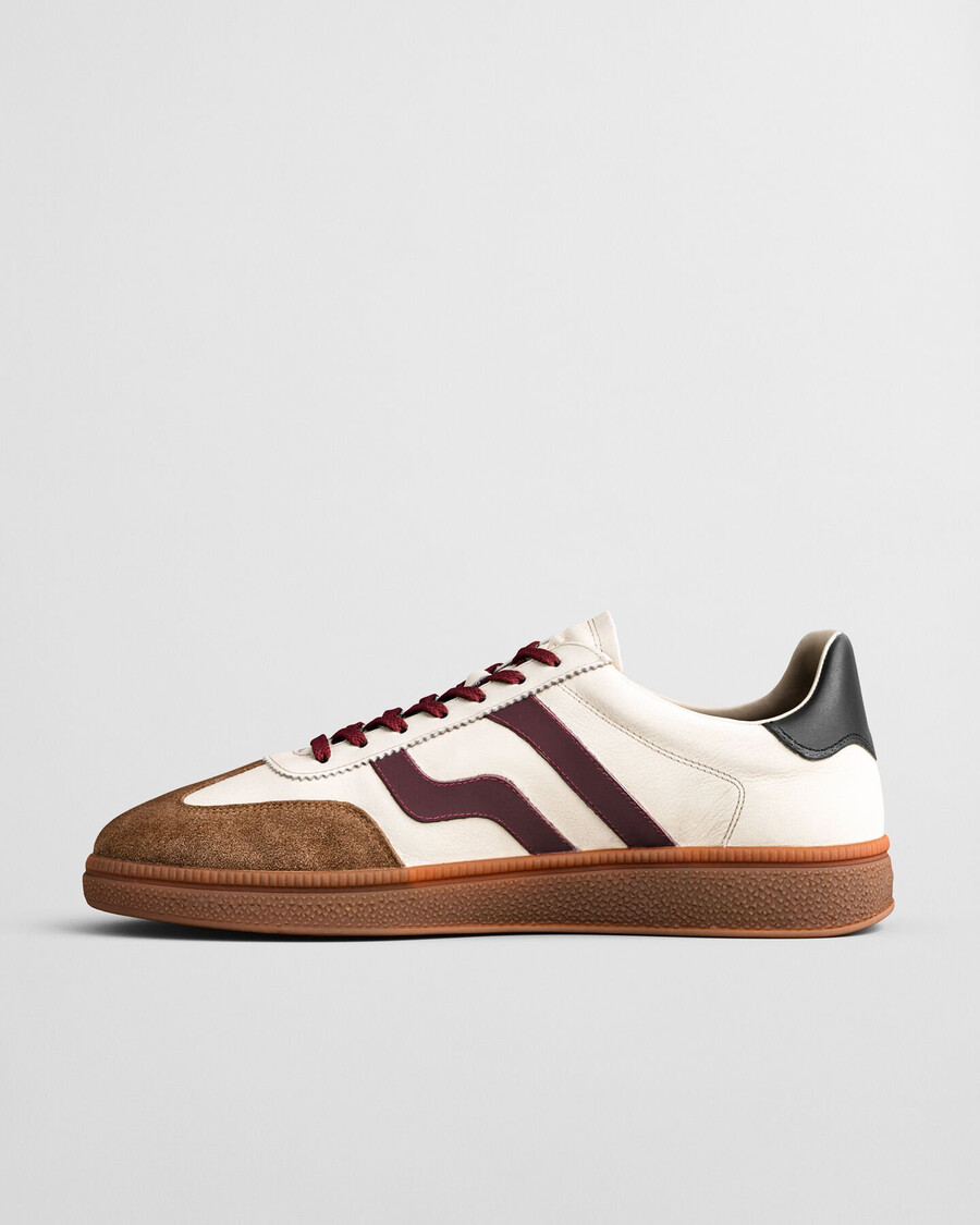 cuzmo leder-sneaker - leinen