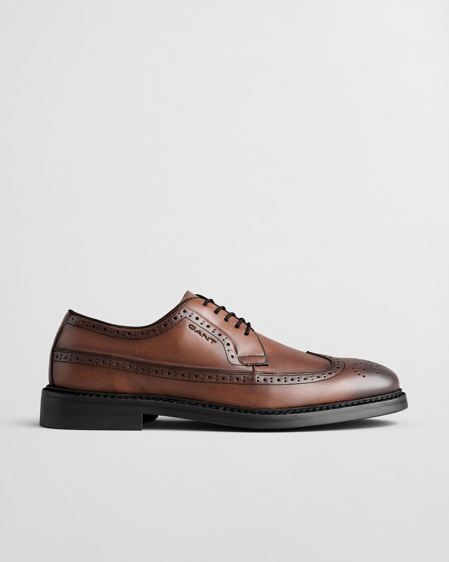 bidford lederbrogue-schuhe - cognac