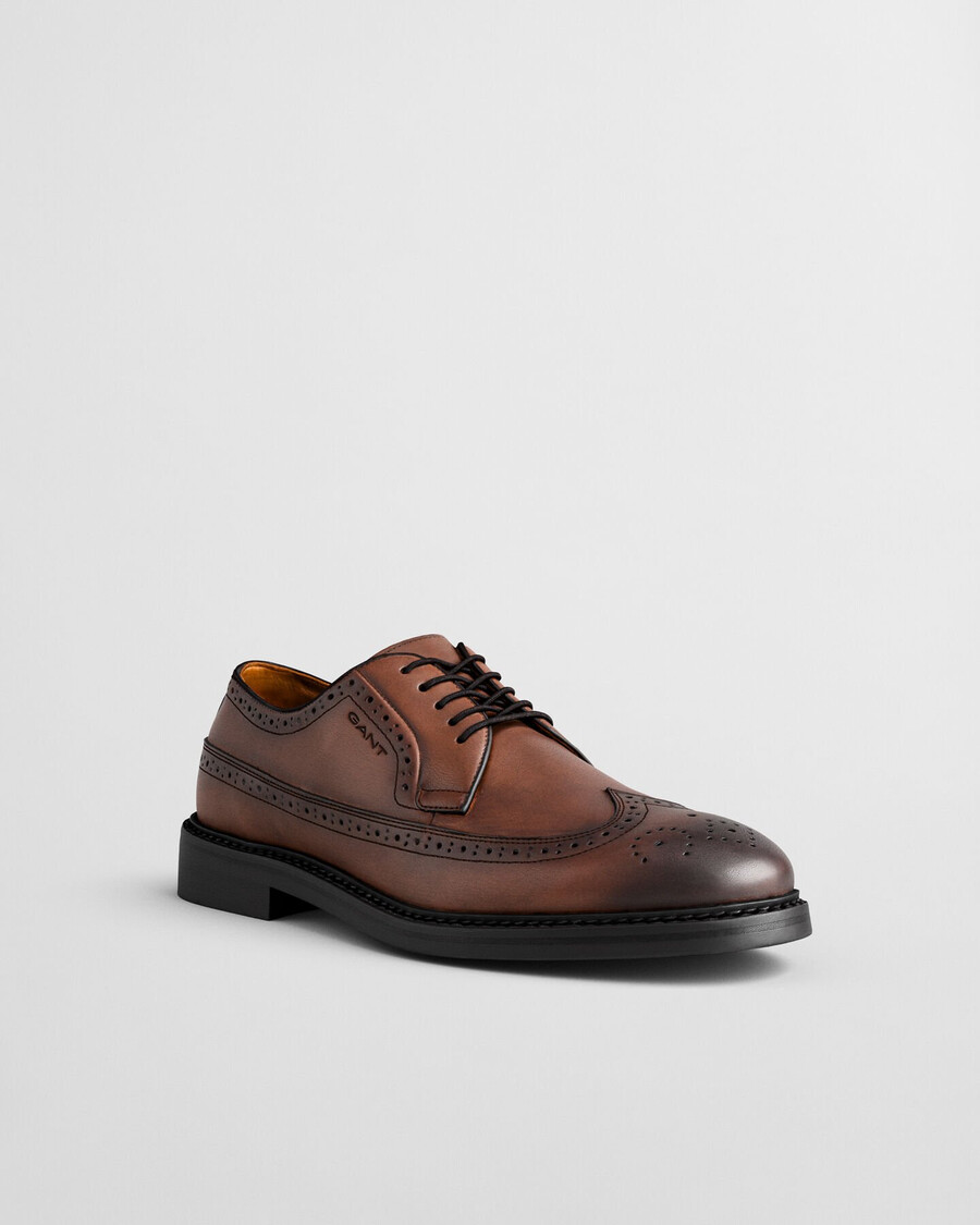 bidford lederbrogue-schuhe - cognac
