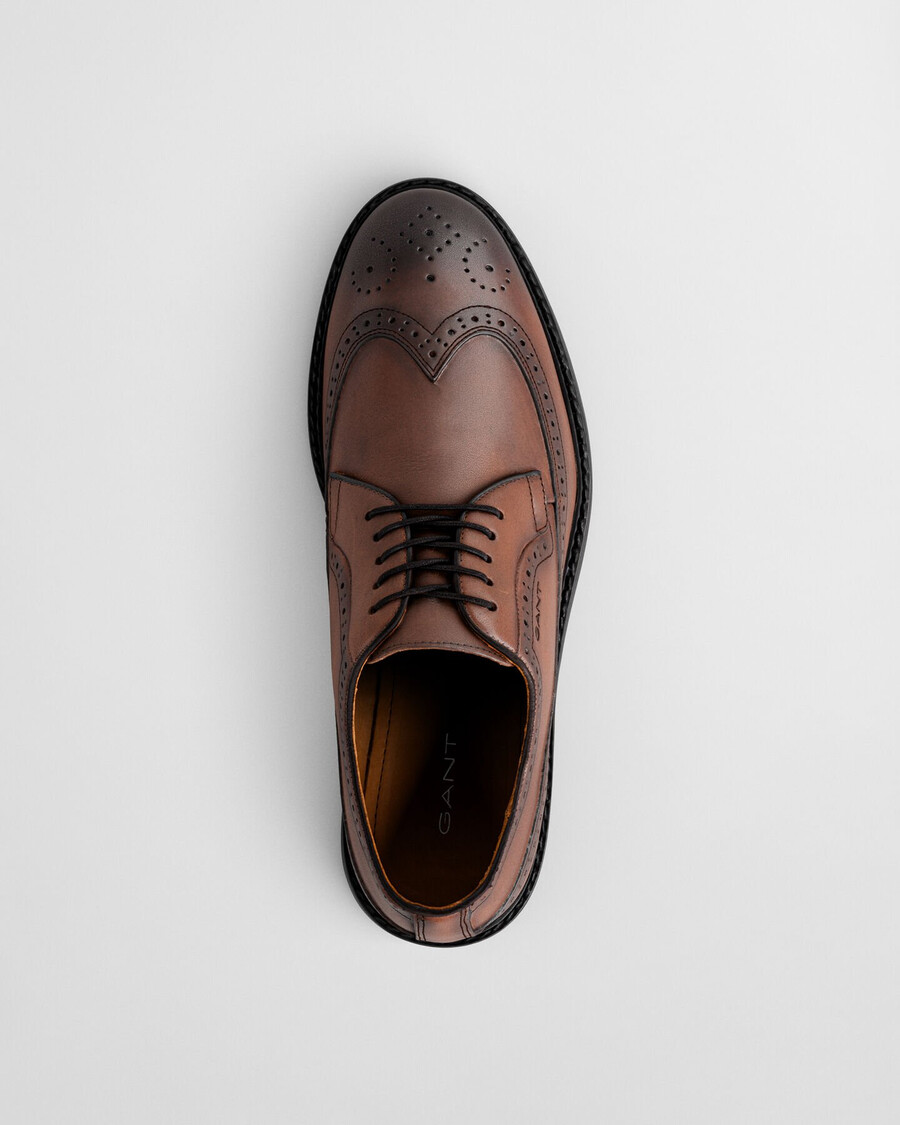 bidford lederbrogue-schuhe - cognac