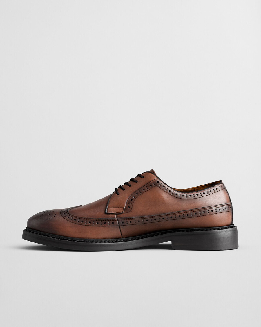 bidford lederbrogue-schuhe - cognac