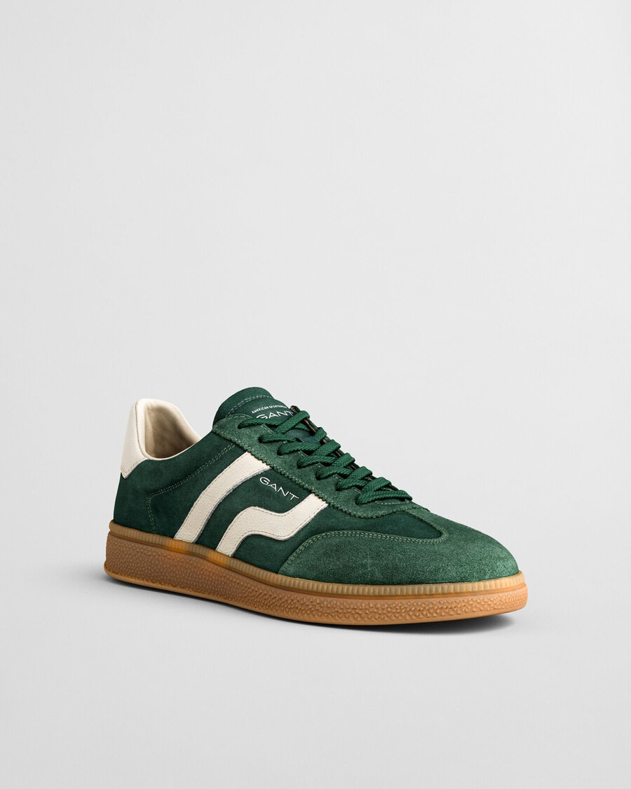 cuzmo wildleder-sneaker – tannengrün