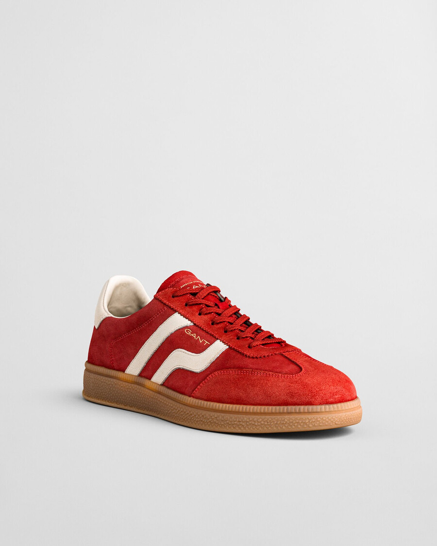 cuzmo wildleder-sneaker – kräftiges rot