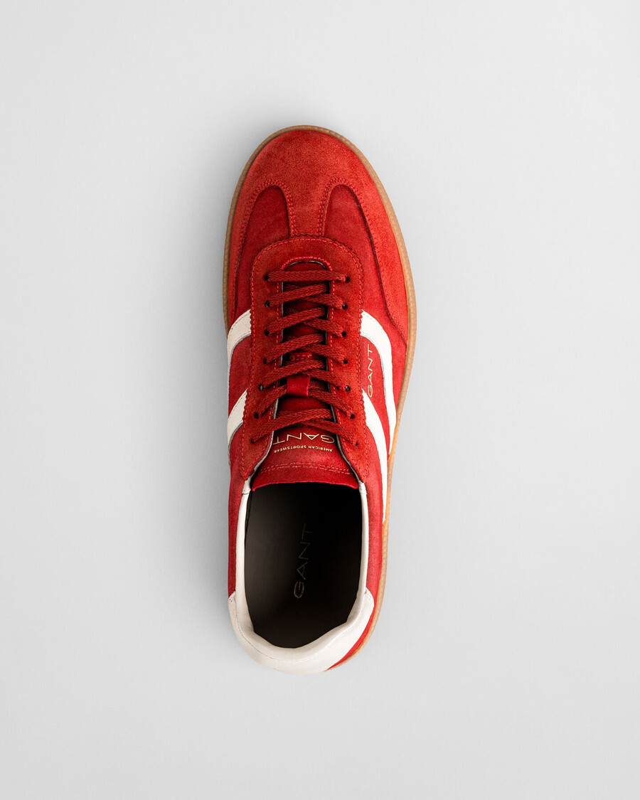 cuzmo wildleder-sneaker – kräftiges rot