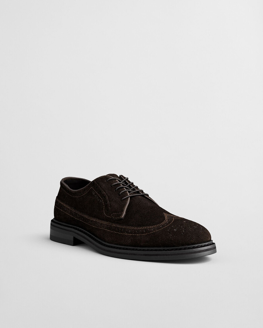 bidford wildleder-derbyschuhe – dunkelbraun