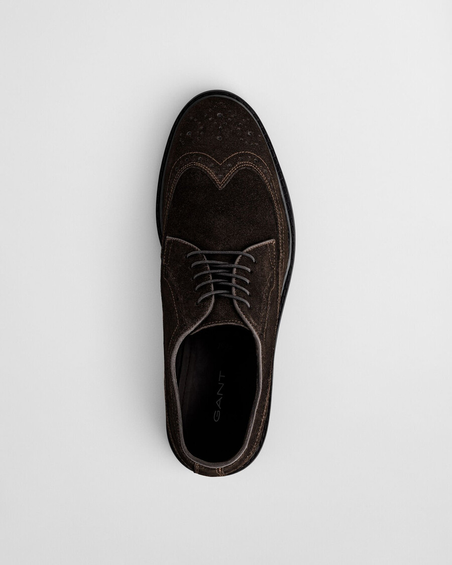 bidford wildleder-derbyschuhe – dunkelbraun
