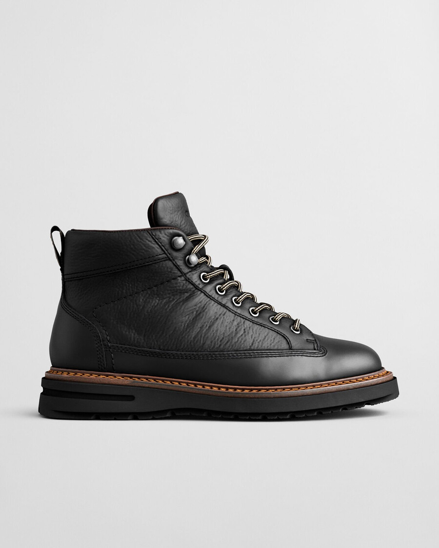 hillprep mid lederstiefel - schwarz