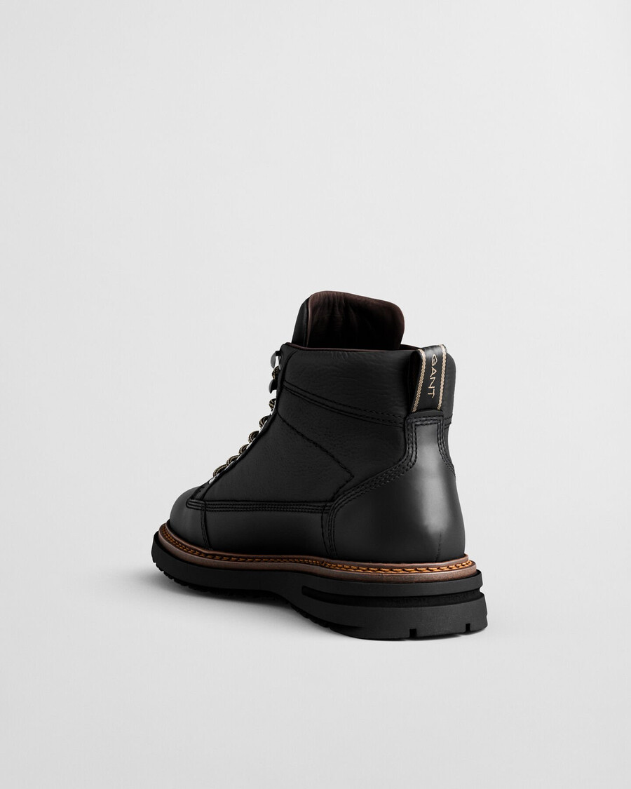 hillprep mid lederstiefel - schwarz