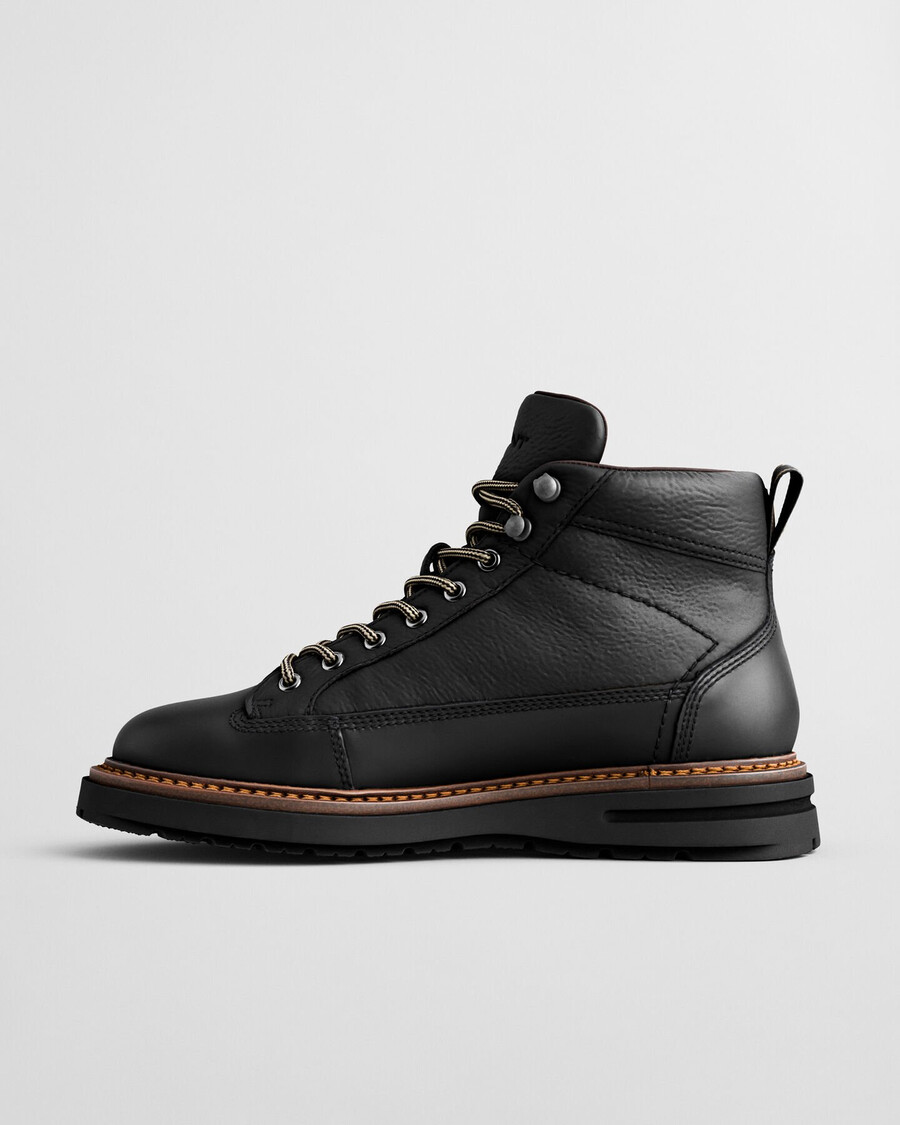 hillprep mid lederstiefel - schwarz
