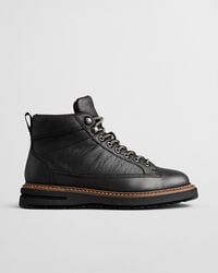 hillprep mid lederstiefel - schwarz