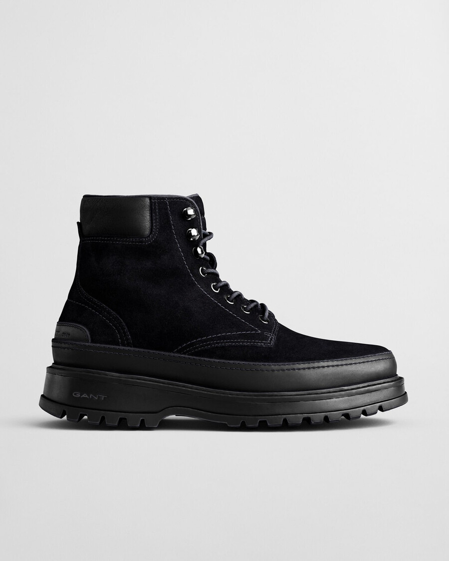 clafton wildleder-schnürstiefel - schwarz
