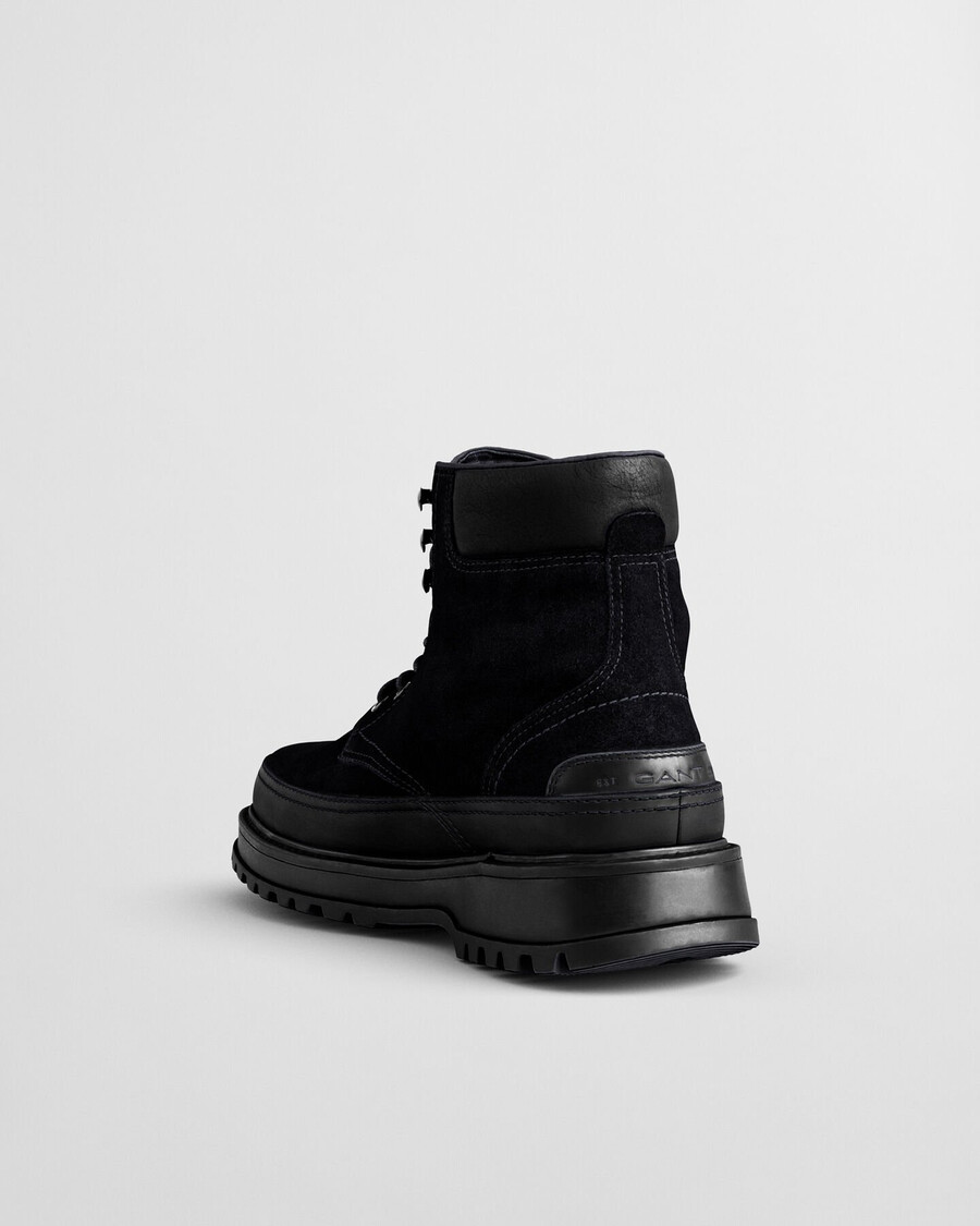 clafton wildleder-schnürstiefel - schwarz