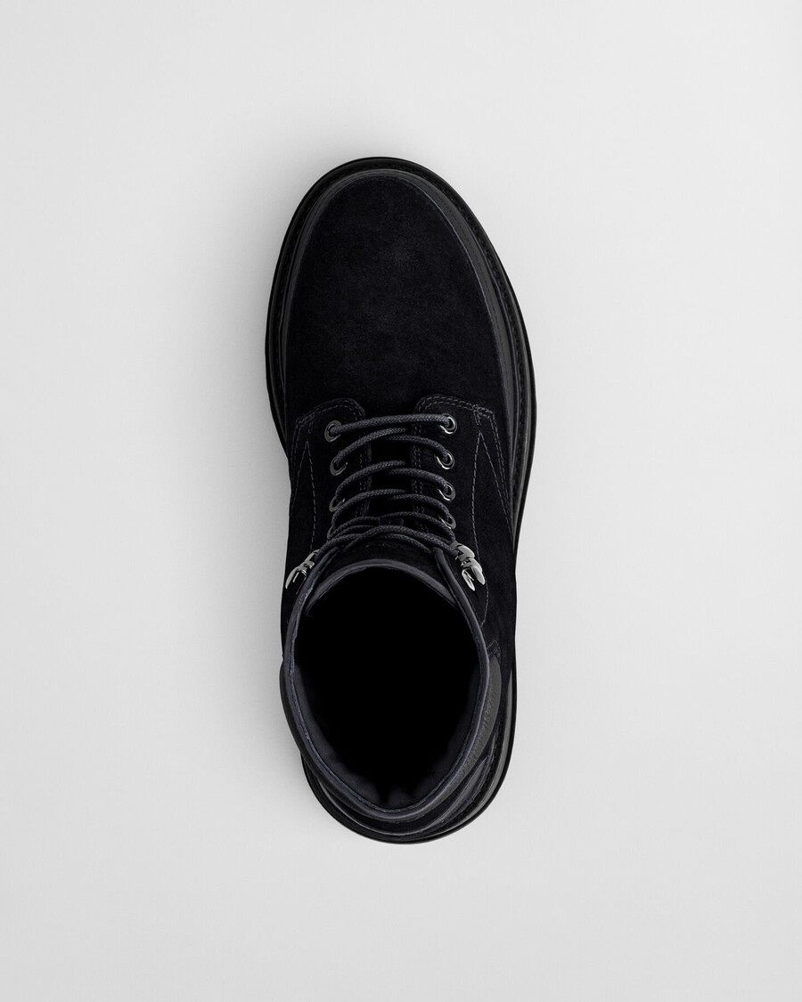 clafton wildleder-schnürstiefel - schwarz