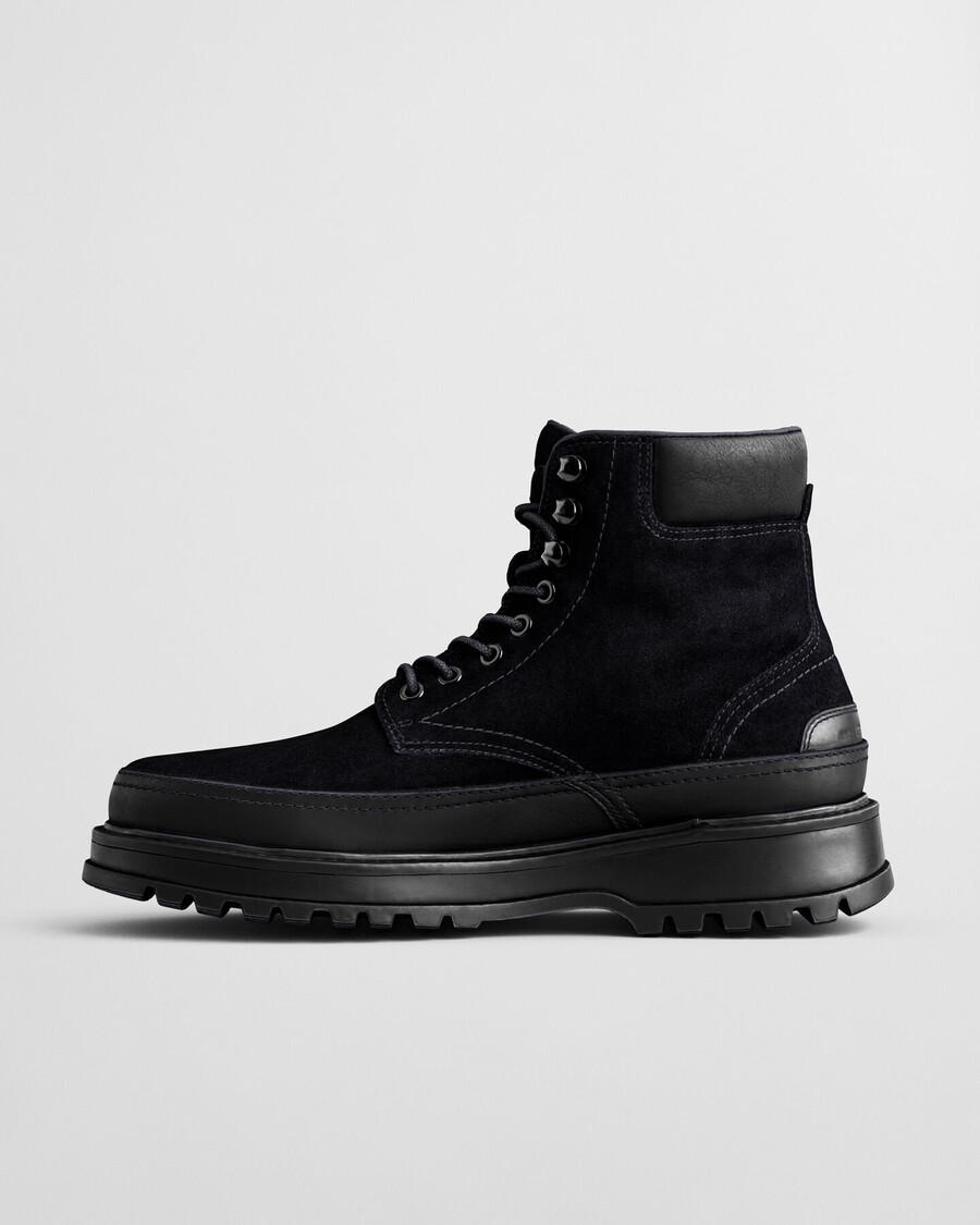 clafton wildleder-schnürstiefel - schwarz