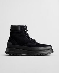 clafton wildleder-schnürstiefel - schwarz
