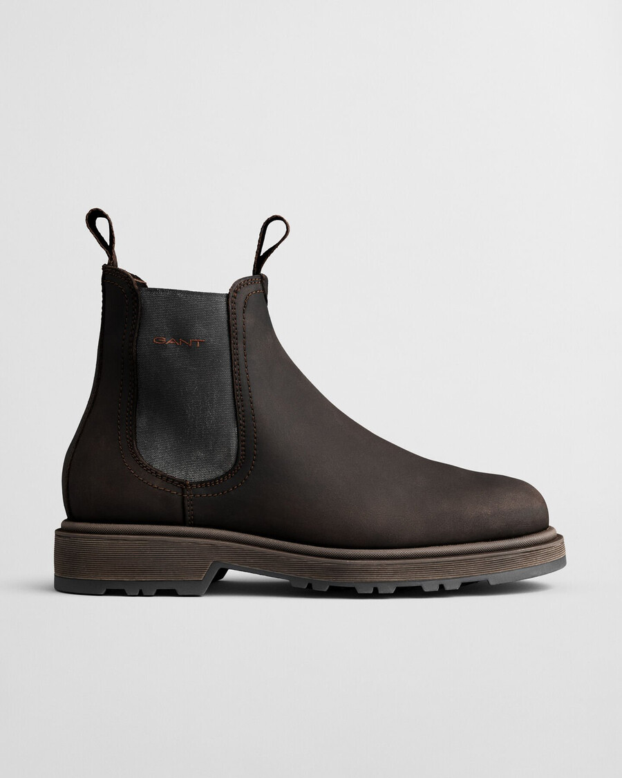 blisdor chelsea boots aus leder – dunkelbraun