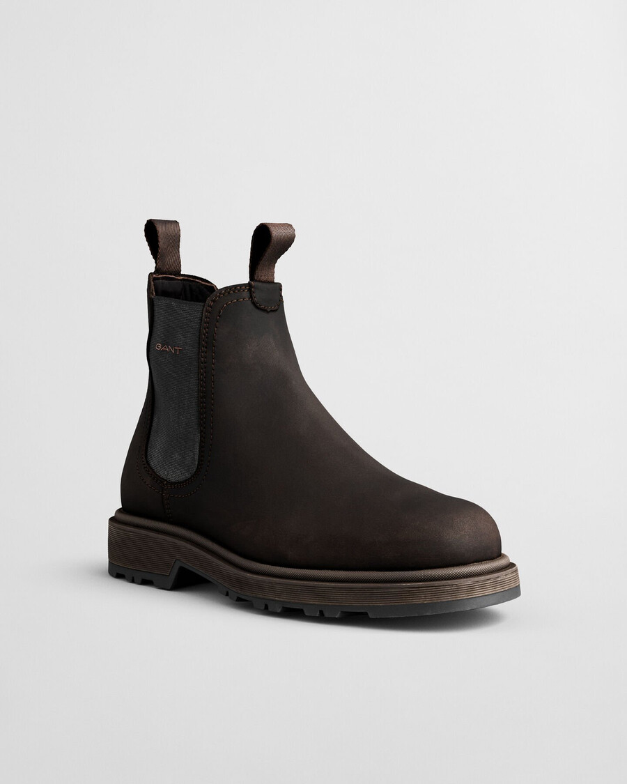 blisdor chelsea boots aus leder – dunkelbraun
