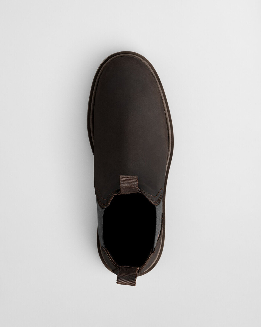 blisdor chelsea boots aus leder – dunkelbraun