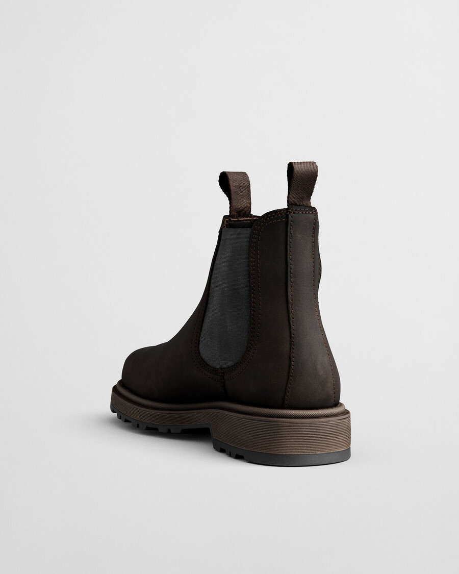 blisdor chelsea boots aus leder – dunkelbraun
