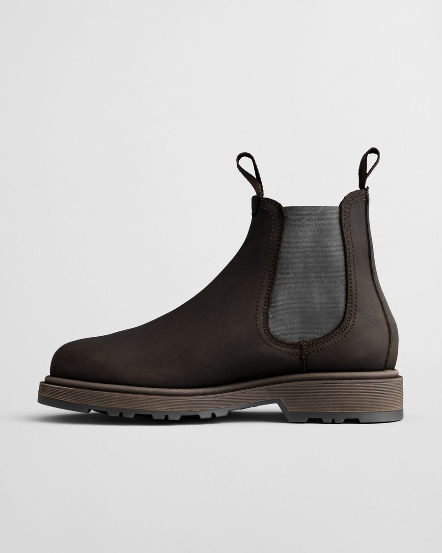 blisdor chelsea boots aus leder – dunkelbraun