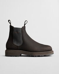 blisdor chelsea boots aus leder – dunkelbraun