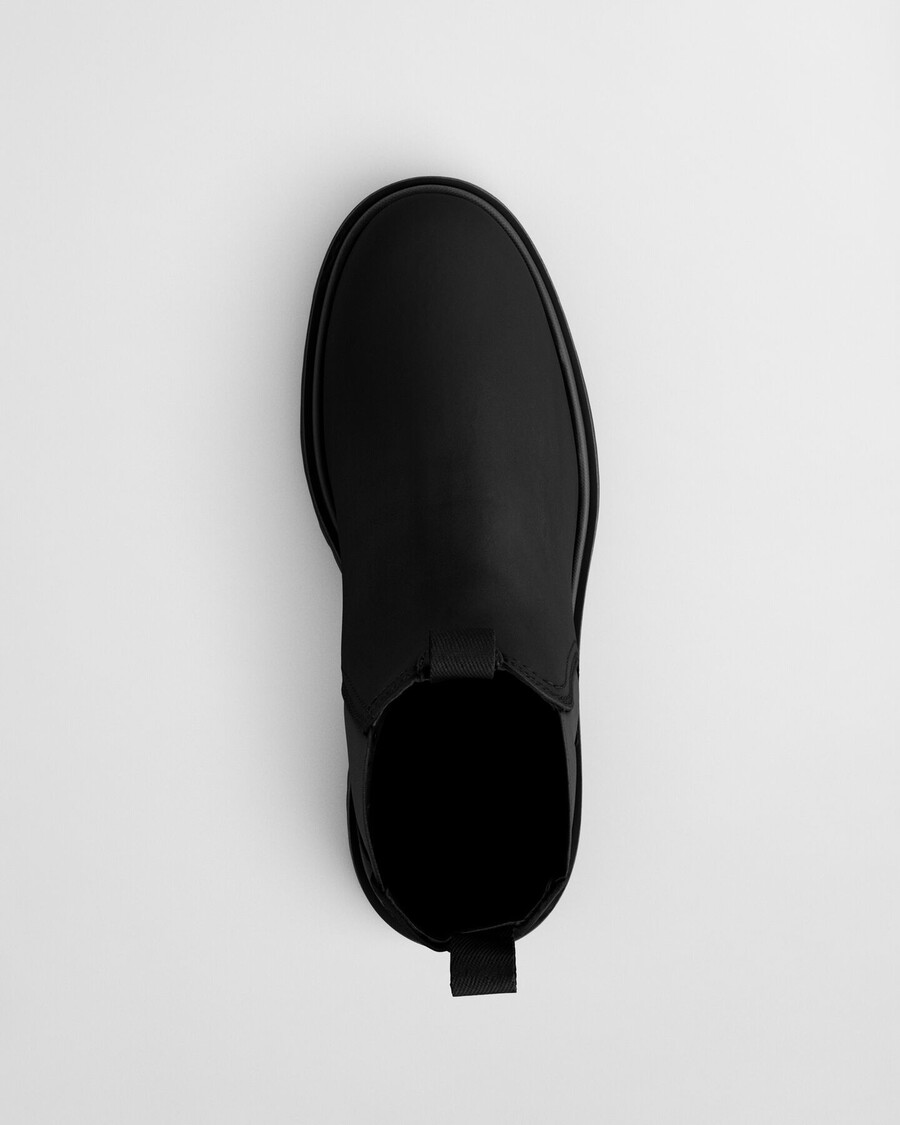 blisdor chelsea boots aus leder – schwarz