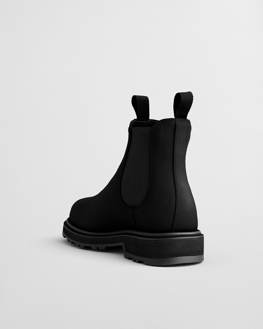 blisdor chelsea boots aus leder – schwarz