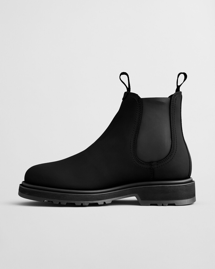 blisdor chelsea boots aus leder – schwarz